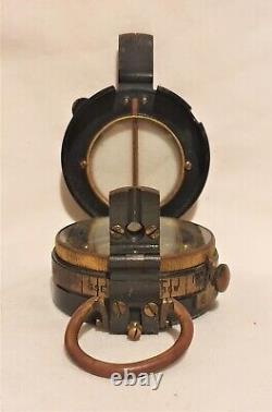 Original WW1 British Army Officers F. Barker & Sons Liquid Compass & Leather Case