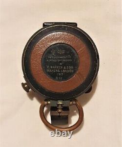 Original WW1 British Army Officers F. Barker & Sons Liquid Compass & Leather Case