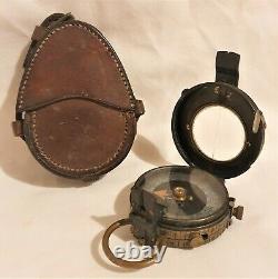 Original WW1 British Army Officers Verners Pattern MkVIII Compass & Leather Case
