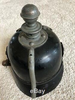 Original WW1 German Prussia Picklehauben Helmet Artillery Hard To Find