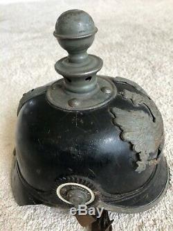 Original WW1 German Prussia Picklehauben Helmet Artillery Hard To Find