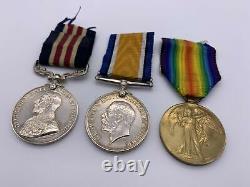 Original WW1 Spring Offensive Military Medal (MM) and Pair, Middlesex R, Wounded
