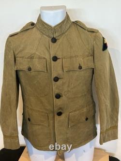 Original WW1 US Army Armored Officer Jacket with Felt Multipiece Patch