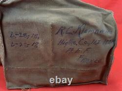 Original WW1 US Doughboy Gas Mask & Carry Bag NAMED