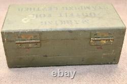 Original WW1 U. S. Army Leather Stamping Set, Complete Set in Wooden Storage Box