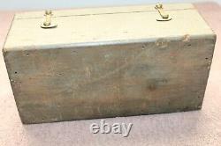 Original WW1 U. S. Army Leather Stamping Set, Complete Set in Wooden Storage Box