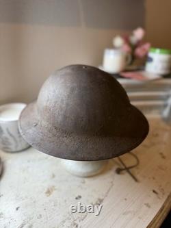 Original WW1 U. S Doughboy Helmet With Original Division Paint And Chin Strap