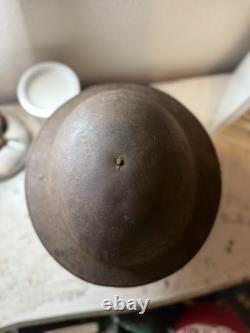 Original WW1 U. S Doughboy Helmet With Original Division Paint And Chin Strap