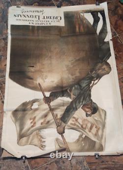 Original WW1 World War One French Bond Poster by Jules Abel Faivre, 3rd Defense