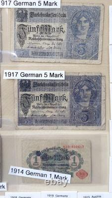 Original WW1 collection Coins, Currency, buttons