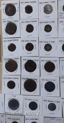 Original WW1 collection Coins, Currency, buttons
