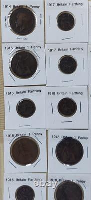 Original WW1 collection Coins, Currency, buttons