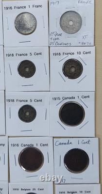 Original WW1 collection Coins, Currency, buttons