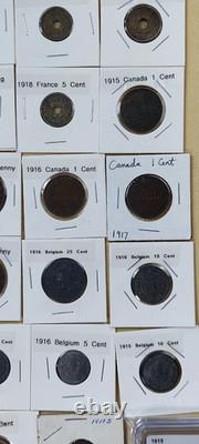 Original WW1 collection Coins, Currency, buttons