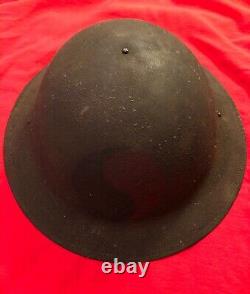 Original WWI 1917 Doughboy Big Red 1 Helmet