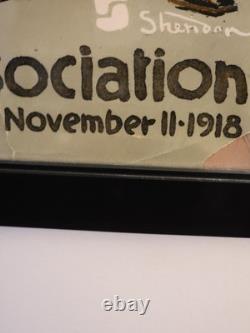 Original WWI 1918 American Library Assoc HEY FELLOWS Framed Propaganda Ad Poster