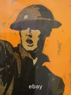 Original WWI 1918 American Library Assoc HEY FELLOWS Framed Propaganda Ad Poster