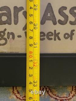 Original WWI 1918 American Library Assoc HEY FELLOWS Framed Propaganda Ad Poster