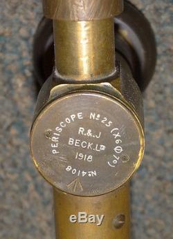Original WWI British Trench Periscope In Leather Carrier R & J Beck Ltd 1918