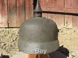 Original WWI Ersatz Baden Steel Pickelhaube