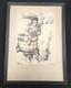 Original WWI French Army Famous Artist CH HUARD Sketch 19 x 14 Trench 1917