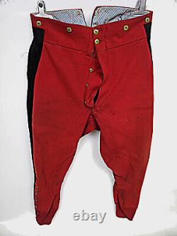 Original WWI French M1914 sgt. Uniform, red trousers, blue tunic, puttees