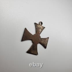 Original WWI German 1914 Iron Cross Patriotic Pendant Prussian Kaiser Wilhelm II