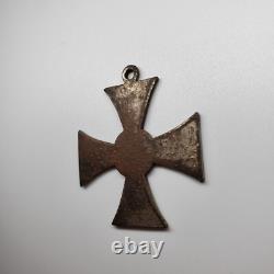Original WWI German 1914 Iron Cross Patriotic Pendant Prussian Kaiser Wilhelm II