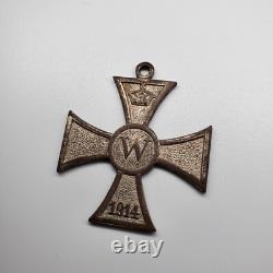 Original WWI German 1914 Iron Cross Patriotic Pendant Prussian Kaiser Wilhelm II Original WWI German 1914 Iron Cross Patriotic Pendant Prussian Kaiser Wilhelm II