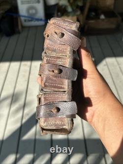 Original WWI German Gleiwitz Germany Leather Ammo Pouche (Dated 1916)