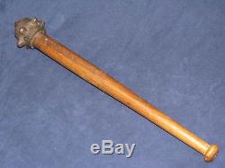 Original WWI German Trench Club Mace with Iron Head and Wood Handle