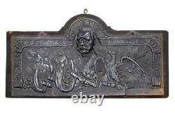 Original WWI Hindenburg 1914-1915 Patriotic Plaque Masuren Tannedberg Lodz