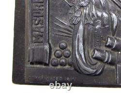 Original WWI Hindenburg 1914-1915 Patriotic Plaque Masuren Tannedberg Lodz