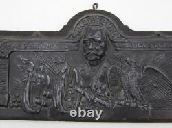Original WWI Hindenburg 1914-1915 Patriotic Plaque Masuren Tannedberg Lodz