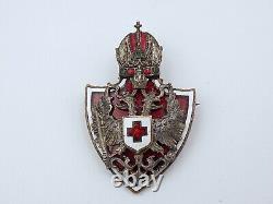 Original WWI Imperial Austrian Red Cross Enamel Badge