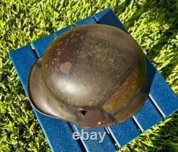 Original WWI Imperial German M16/17 Ludendorff Camouflage Helmet