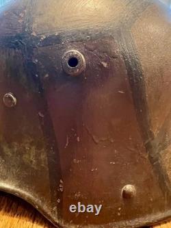 Original WWI Imperial German M16/17 Ludendorff Camouflage Helmet