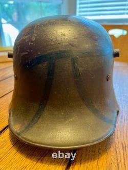 Original WWI Imperial German M16/17 Ludendorff Camouflage Helmet Original WWI Imperial German M16/17 Ludendorff Camouflage Helmet