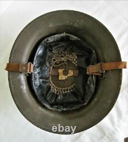 Original WWI M1917 US AEF Steel Combat Helmet 80th Infantry Division