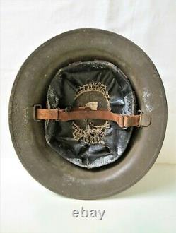 Original WWI M1917 US AEF Steel Combat Helmet 80th Infantry Division