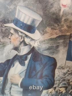 Original WWI Poster Pershing in France Berlin or Bust E. G. Renesch Chicago