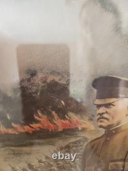 Original WWI Poster Pershing in France Berlin or Bust E. G. Renesch Chicago