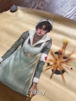 Original WWI Red Cross Poster Hold Up Your End W. B. King Nurse 1918 War Fund