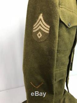 Original WWI US Army 2nd Infantry Division HQ 17th Artillery Tunic/Pants/Hat