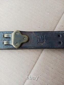 Original WWI US Army Issue Hoyt 1918 Leather Rifle Sling for M1903 Springfield