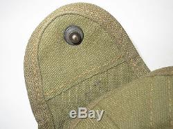 Original WWI US Military M1910 Rimless Eagle Snap Canteen Cover NEAR PERFECT