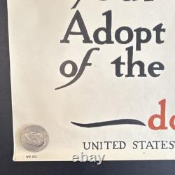 Original WWI US Poster'Adopt the Doctrine of the Clean Plate' 21x29