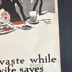 Original WWI US Poster'Adopt the Doctrine of the Clean Plate' 21x29