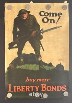 Original WWI US Poster'Come On! Buy More Liberty Bonds' Walter Whitehead