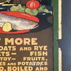 Original WWI US Poster'Eat More Corn Oats Rye' U. S. Food Administration